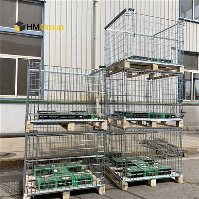 Skladišni metalni kavez za palete koji se može složiti